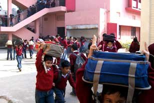 Mock Drill  - Raisina Bengali School - Mandir Marg, New Delhi